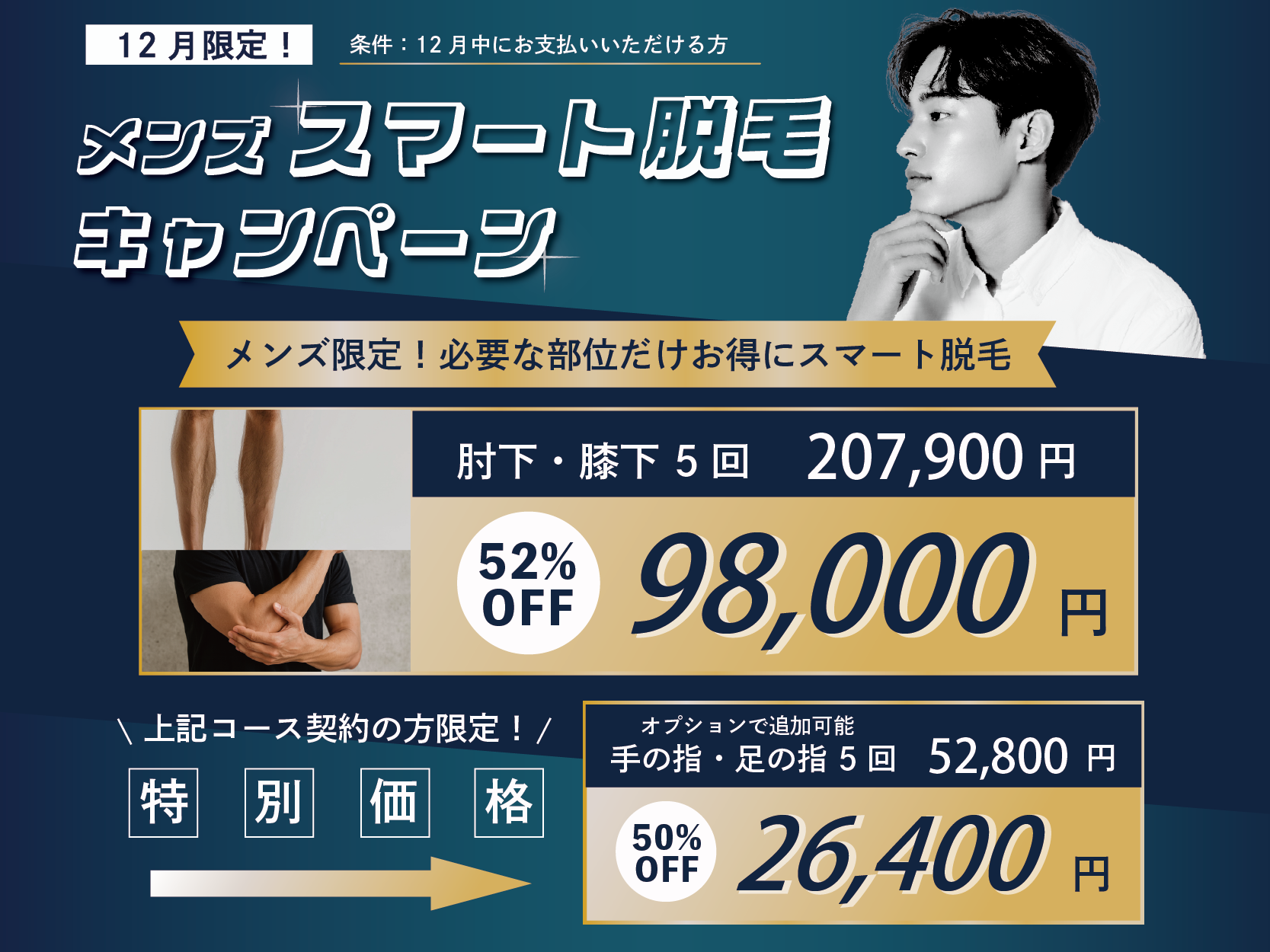 メンズスマート脱毛キャンペーン